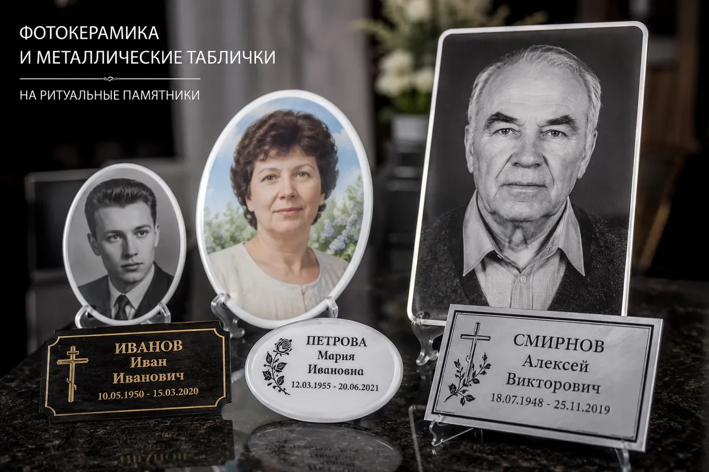 Фотокерамика и металлические таблички